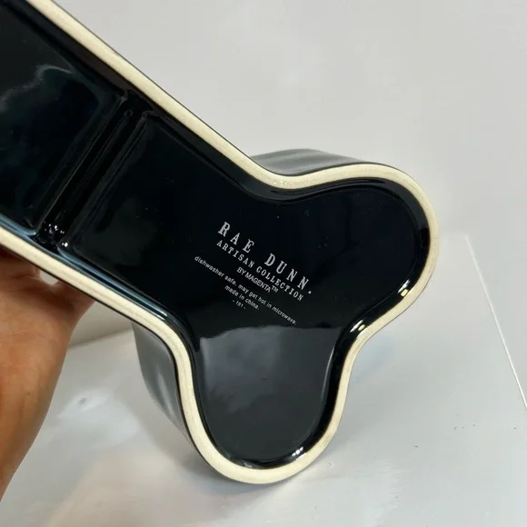 Rae Dunn Halloween “Bone Appetit” Ceramic Dog Dish - Picture 4 of 4